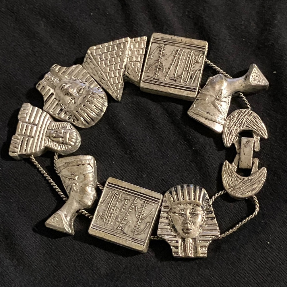 Silver Tofa Egyptian Slider Bracelet